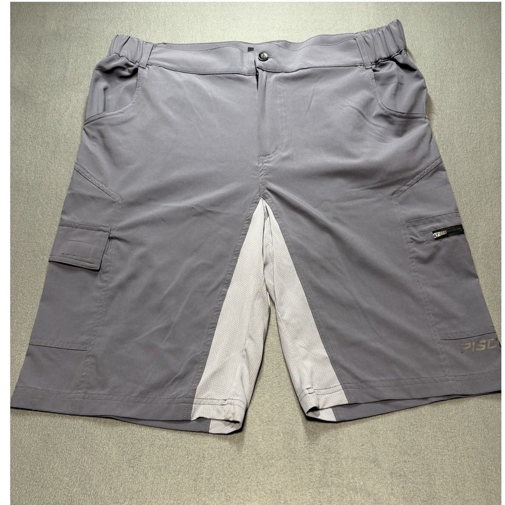 PISCIFUN Men's Performance Cargo‎ Shorts Quick Dry Lightweight Gray Size L